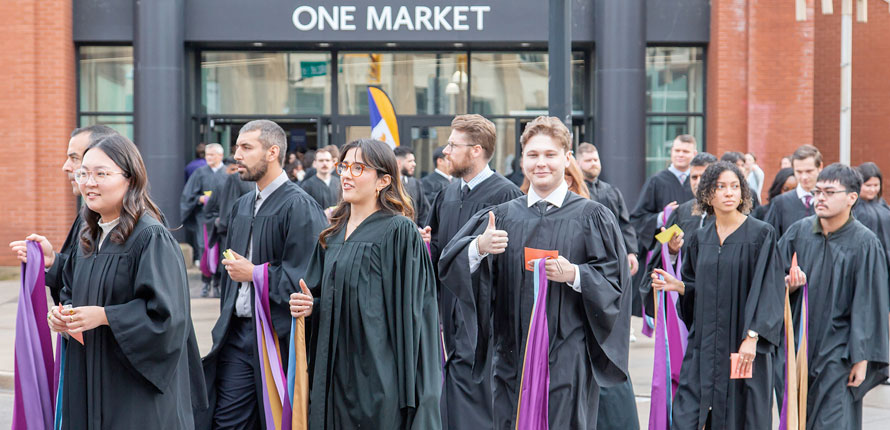 Graduates outside One Market