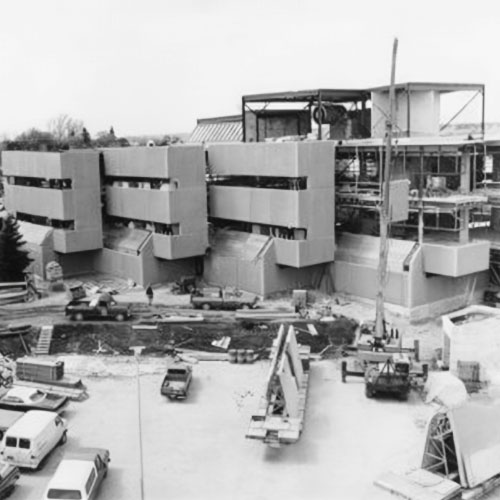 Construction on the Frank C. Peters Building (1970s)