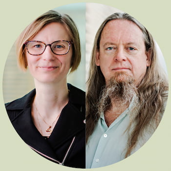 headshot of Dirk Wallschlager and Heidi Swanson