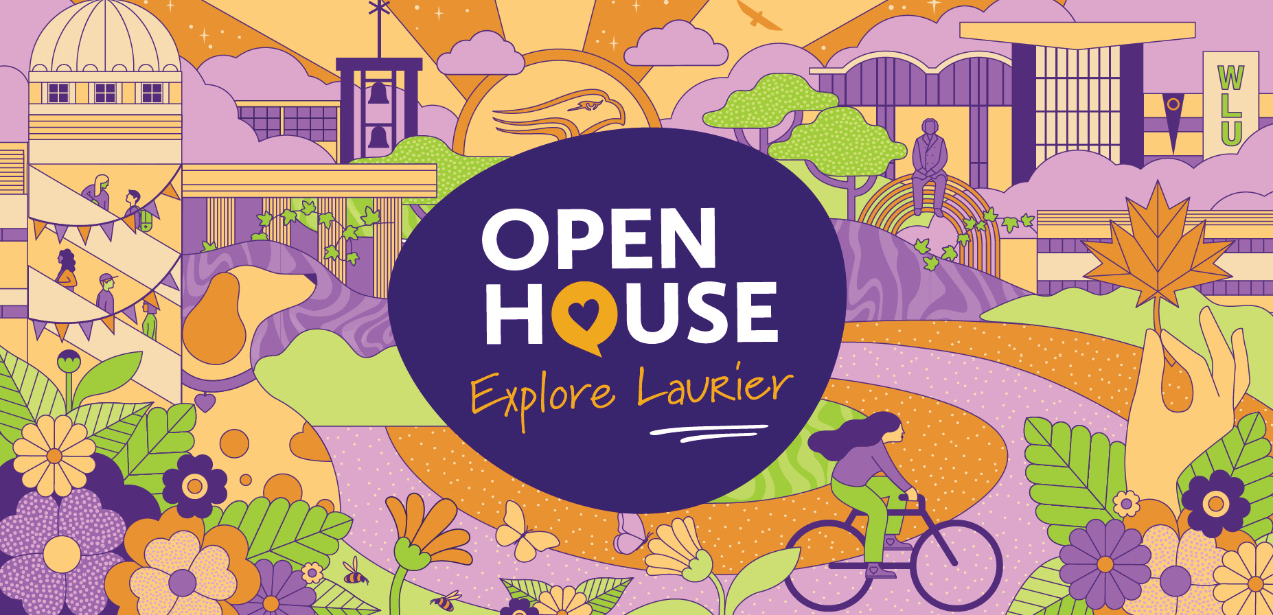 Open House logo and mural