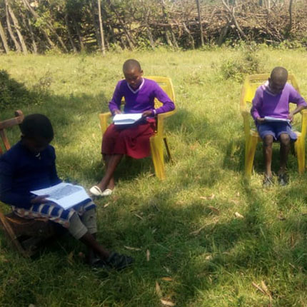 Children study in Kenya