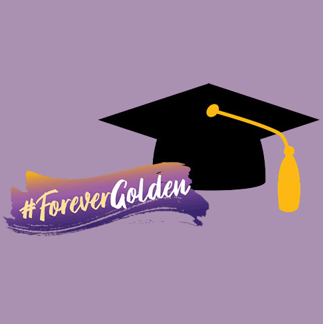 Forever Golden Graduation Cap
