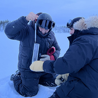 Image - Laurier researchers partner with NWT Indigenous Guardians to provide real-time monitoring of lake ice for safe travel